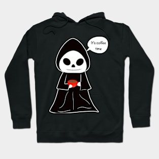 Skull drinks coffee Hoodie